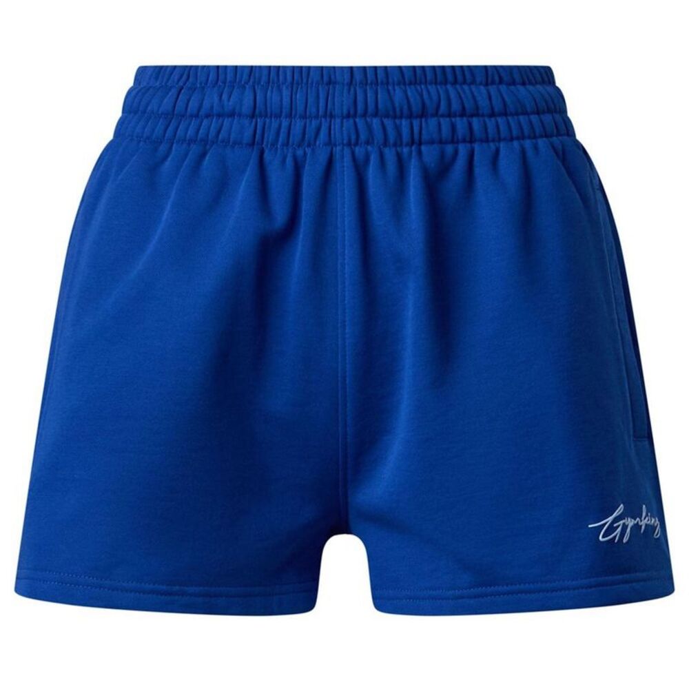 Gym King Womens/Ladies Mindset Script Shorts / Jewel Blue